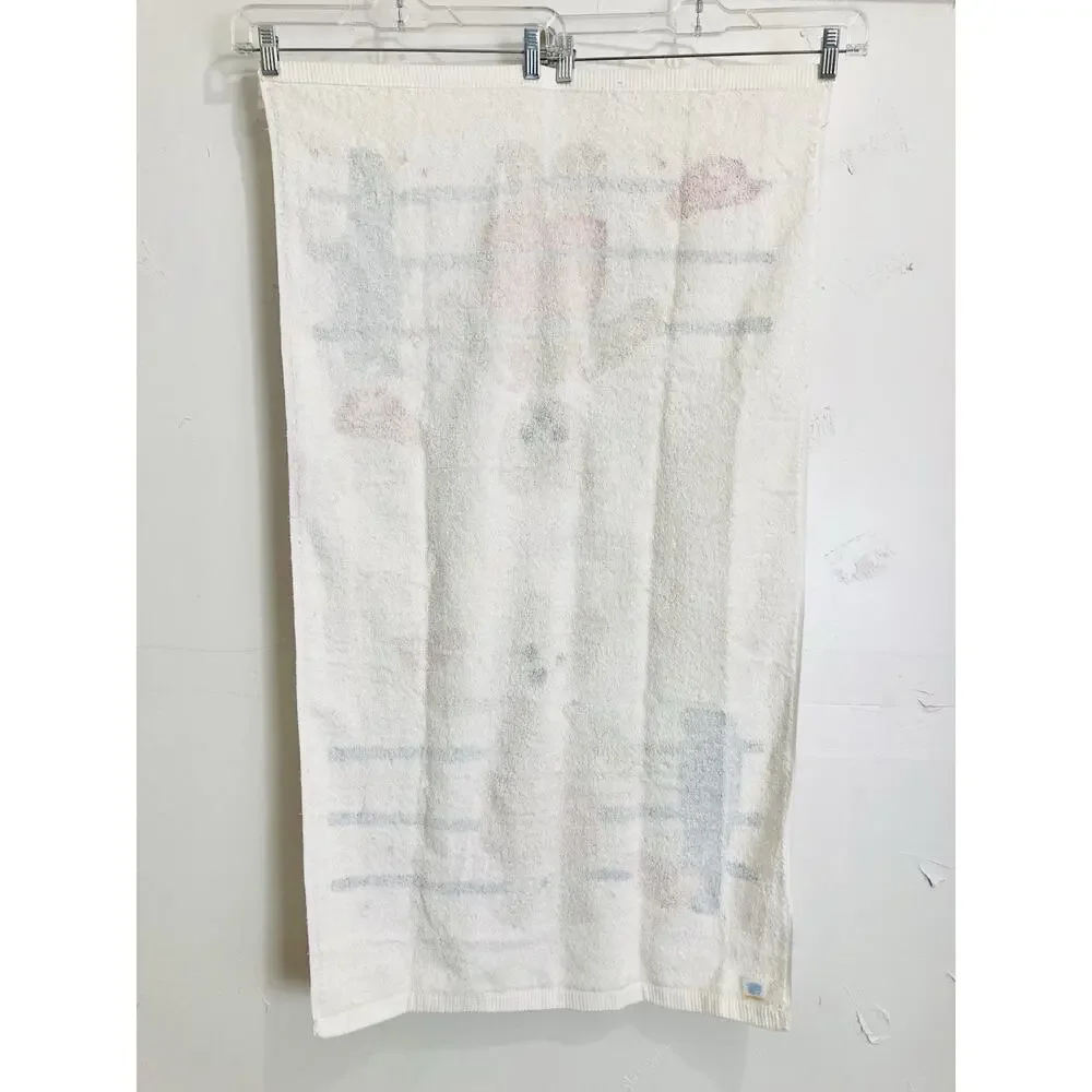 Vintage Springmaid Bear Birds Fence Towel Set Bath Hand & Wash Cloth Child Kid